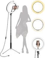 10-Inch LED Ring Light with Adjustable Stand Perfect for Photography, Makeup, and Live Streaming Dimmable Brightness, Colour Temperature Control Light Photography Tripod - Image 4