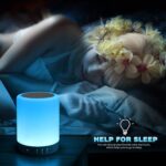 Elecstars Touch Bedside Lamp - with Bluetooth Speaker, Dimmable Color Night Light, with Smart Touch Control - white - Image 3