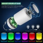Elecstars Touch Bedside Lamp - with Bluetooth Speaker, Dimmable Color Night Light, with Smart Touch Control - white - Image 5