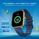 PunnkFunnk H18 Pro Smartwatch for Men & Women | 2.01" HD Display | Bluetooth Calling | Heart Rate & SpO2 Monitor | Long Battery Life | IP67 Fitness Watch with 100+ Sports Modes- (GoldDial DarkBlue) - Image 5