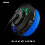 Nitho Spectra Gaming Headset with RGB Light and Microphone, Over-Ear Stereo Headphones for Xbox Series X|S, Xbox One, PS5, PS4, Nintendo Switch, PC, Mobile, 3.5 mm Audio Jack, 50 mm Drivers - Blue - Image 7