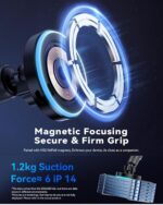 ESSAGER RGB Qi2-Certified 15W Car Mount Car Charger, Air Vent/Dashboard 2 in 1 Wireless Car Charger for iPhone 17/16/15/14/13/12, Fast Charger, Black - Image 5