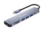 KINGSTER® 7-in-1 USB-C Hub Docking Station with 4K HDMI, 100W PD, 5Gbps USB 3.0, Dual USB 2.0, SD/TF Card Reader – Slim Type-C Adapter for MacBook, iPad, Windows Laptops – Silver - Image 8