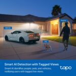 Tapo C720 Floodlight Outdoor Security WiFi Camera, Wireless, 2800 Lumen Ultra-Bright, 2K QHD, IP65, 270° Motion, Full-Colour Night Vision, Smart AI Detection - Image 5