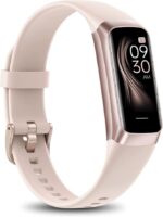 C60 Activity Tracker, Health Tracker with Heart Rate Monitor, Sleep Tracker (Black Strap, Size : Medium) (Pink) - Image 3