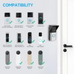 OLAIKE Waterproof Adiustable Angle Mount for Blink Video Doorbell, Nest Doorbell (Wired), Video Doorbell Wired/Pro/ Pro 2/4/3/3 Plus/2nd Gen (2020 release)/2/1, Expand View Area 30 to 60 Degree, Black - Image 3