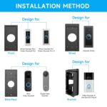 OLAIKE Waterproof Adiustable Angle Mount for Blink Video Doorbell, Nest Doorbell (Wired), Video Doorbell Wired/Pro/ Pro 2/4/3/3 Plus/2nd Gen (2020 release)/2/1, Expand View Area 30 to 60 Degree, Black - Image 4
