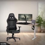 KATANA KT-03 | Multi-Functional Ergonomic Gaming & Office Chair | 3D Adjustable Armrests | Premium PU Leather Upholstery | Adjustable Neck & Lumbar Support Pillow (Full Black) - Image 3