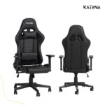 KATANA KT-03 | Multi-Functional Ergonomic Gaming & Office Chair | 3D Adjustable Armrests | Premium PU Leather Upholstery | Adjustable Neck & Lumbar Support Pillow (Full Black) - Image 5
