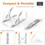 GRIFEMA GB1054 Laptop Stand for Desk, Adjustable Laptop Riser, Portable Laptop Stand with 6 Angle Adjustment for 10”-17.3” Laptops, Tablets - Image 4