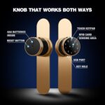 Ozone OZ-FDL-11-P-Life Antique Bronze Smart Lock with Google Assistant & Alexa Enabled (Without Wi-Fi Gateway) - Image 4