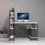 TEKAVO Computer Table for Home,Office Table for Office Work,Study Table for Adults,Home Office Desk, (150x60 Cm), White & Black - DIY - Image 5