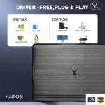 DIER Crafting Premier Solutions® External HDD Enclosure USB 3.0 for 2.5” & 3.5” SATA Hard Drives, High Speed Storage Case with Power Adapter, Plug & Play, Model- Nairobi - Image 4