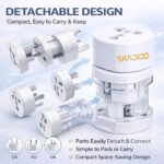 SKADIOO Universal Charger Adapter | 2 Years Warranty, 240V | Universal Travel Adapter All in One, International Travel Adapter for 150+ Countries, Ideal for Worldwide Travel (White, Set of 1) - Image 4