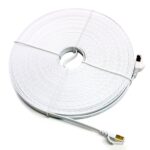 Tera Grand - CAT7 10 Gigabit Ethernet Ultra Flat Patch Cable for Modem Router LAN Network PlayStation Xbox - Built with Gold Plated & Shielded RJ45 Connectors, 100 Feet White - Image 3