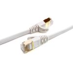 Tera Grand - CAT7 10 Gigabit Ethernet Ultra Flat Patch Cable for Modem Router LAN Network PlayStation Xbox - Built with Gold Plated & Shielded RJ45 Connectors, 100 Feet White - Image 7