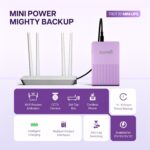 Geonix Trot R7 Mini UPS, Backup Upto 6 Hrs, 2x2000 mAh Battery, Supports DC Port(12V to 2A), USB (5V/2A) Output |Power Backup for Wi-Fi Routers, CCTV Camera, Cordless Phone, Modem (African Violet) - Image 3