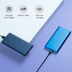 MI 10000mAh 3i Lithium Polymer Power Bank Dual Input( Micro-USB and Type C) and Output Ports 18W Fast Charging (Metallic Blue) - Image 3