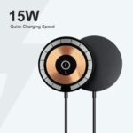 15W Magnetic Mag-Safe Wireless Charger with Dual USB Connector for iPhone 15, 15 Plus, 15 Pro, 15 Pro Max 14, 14 Plus, 14 Pro, 14 Pro Max, iPhone 13, and, iPhone 12 Series (MT500EC-T20) - Image 3