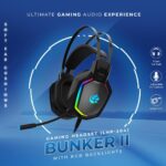 Wired Gaming Headset with Mic, RGB LED Light, 40mm Drivers, Noise Isolation Over-Ear Headphones, Adjustable Headband, 3.5mm Jack for PC, Laptop & Mobile (Black) - Image 3