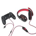 Enter Python Wired Gaming Headphone with 40Mm Driver, Adjustable Headband with Led Lights and Passive Noise Cancellation with Free Y Splitter - Over Ear - Image 9