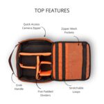 CarryPro Camera Cube V2.0 with Sling Belt | Water-Resistant for Nikon Canon Sony & All DSLR Cameras | DSLR SLR Padded Camera Case for Travel | Camera Lens Kit Bag (Black) - Image 4