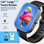 Smart Watch For Men Women Smartwatch Fitness Watch For Android Ios, Black - Image 3