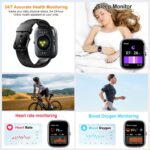 Smart Watch For Men Women Smartwatch Fitness Watch For Android Ios, Black - Image 5