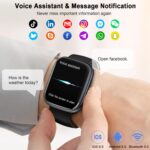 Smart Watch For Men Women Smartwatch Fitness Watch For Android Ios, Black - Image 6
