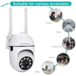 360° PTZ Outdoor WiFi Security Camera | Full HD Smart CCTV Camera with Pan Tilt Zoom, Motion Tracking, Night Vision, 2-Way Audio, Motion Alarm & 2.4GHz WiFi Support(MINI PTZ) - Image 8