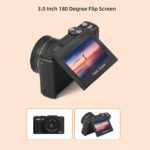 5K Digital Camera for Photography, 32GB Storage WiFi Instant Sharing Vlogging Cameras for 3" 180° Flip Screen with 18X Zoom Compact Vlog Travel Camara with AF Auto Focus (32GB) - Image 3