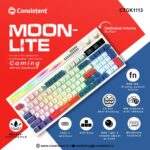 Consistent Moonlite Gaming Wired Keyboard, 104 Keys, RGB Light Control Knob, 26 Anti-Ghosting Keys - Image 3