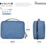 FATMUG Oxford Fabric Compact Electronics Accessories Travel Organizer Bag For Cables, Devices And More (Navy Blue) - Image 3