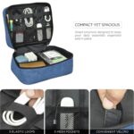 FATMUG Oxford Fabric Compact Electronics Accessories Travel Organizer Bag For Cables, Devices And More (Navy Blue) - Image 5