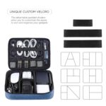 FATMUG Oxford Fabric Compact Electronics Accessories Travel Organizer Bag For Cables, Devices And More (Navy Blue) - Image 6