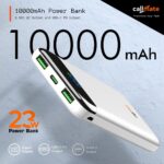 CALLMATE Chargemaster 100 Fast Charing 10000mAh Power Bank, 23W (2X QC3.0 USB Output & Type C PD), Power Delivery, Quick Charge for iPhone, Android & Other Devices (Lithium Polymer) (White) - Image 3