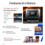 HP OmniBook Ultra AMD Ryzen AI 9 HX 375 Next Gen AI Laptop,(32GB-LPDDR5X Ram,1TB SSD)2.2k Anti Glare 400 Nits, 14''/35.6cm,W11+M365+Office24 with Copilot, FPR, Silver,1.57kg,9MP IR AI Camera, fd0009AU - Image 3
