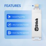 Ustick MFi Certified 128 GB 3.0 USB Flash Pen Drive with Micro USB, Type-C for iOS & Android Compatible with iPhone, iPad, Android, PC and More Devices - Image 5