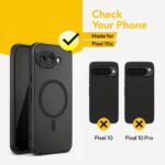 Magnetic Case Cover Compatible with Google Pixel 10A (Translucent Black with MagSafe, Google Pixel 10a) - Image 3