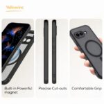 Magnetic Case Cover Compatible with Google Pixel 10A (Translucent Black with MagSafe, Google Pixel 10a) - Image 6