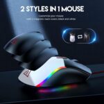 EKSA EM200 Gaming Mouse Wired, USB Mice with 13 RGB Backlit (Black and White) - Image 4