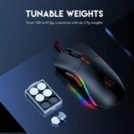 EKSA EM200 Gaming Mouse Wired, USB Mice with 13 RGB Backlit (Black and White) - Image 5