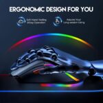 EKSA EM200 Gaming Mouse Wired, USB Mice with 13 RGB Backlit (Black and White) - Image 6
