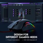 EKSA EM200 Gaming Mouse Wired, USB Mice with 13 RGB Backlit (Black and White) - Image 7