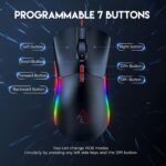 EKSA EM200 Gaming Mouse Wired, USB Mice with 13 RGB Backlit (Black and White) - Image 8