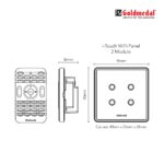 Goldmedal 2 Module I-Touch 1 Way Wi-Fi 4 Switch With Glass Plate - Titanium Grey | Pack Of 1 | Suitable For 2 Module Junction Box | No Additional Cover Plate Required, 240 Volts - Image 5