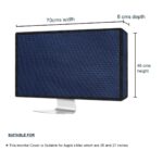 Monitor Dust Cover Water Resistant Nylon Fabric Anti-Static Dustproof LCD/LED/HD Panel Case Computer Screen Protective Sleeve Compatible with HP All in ONE Desktop 27 inches (Grey) - Image 4