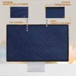Monitor Dust Cover Water Resistant Nylon Fabric Anti-Static Dustproof LCD/LED/HD Panel Case Computer Screen Protective Sleeve Compatible with HP All in ONE Desktop 27 inches (Grey) - Image 5