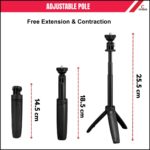 Crysendo Tripod Grip Compatible with DJI Osmo Pocket 3 & Insta360 | Camera Handle, Tripod Grip Stabilizer for Stable Footage | Reduces Fatigue for Hands-Free Shots | Durable ABS Build (Black) - Image 4