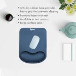 Dyazo Memory-Foam Gel Mouse Pad with Wrist Rest Support Non Slip Rubber Base Mousepad Suitable for Computer, Laptop, Notebooks Gaming (Blue) - Image 4